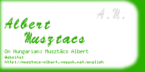 albert musztacs business card