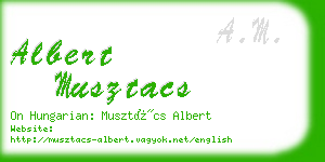 albert musztacs business card